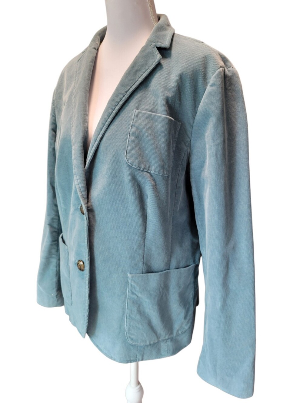 Talbots Blue Corduroy Structured Blazer Jacket - Picture 4 of 8